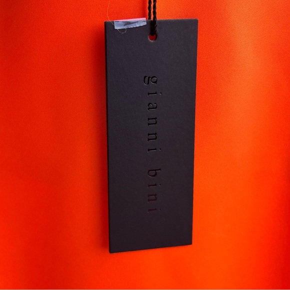 🆕 Gianni Bini Orange Women’s Slip Midi Dress Size 12 - Picture 10 of 12